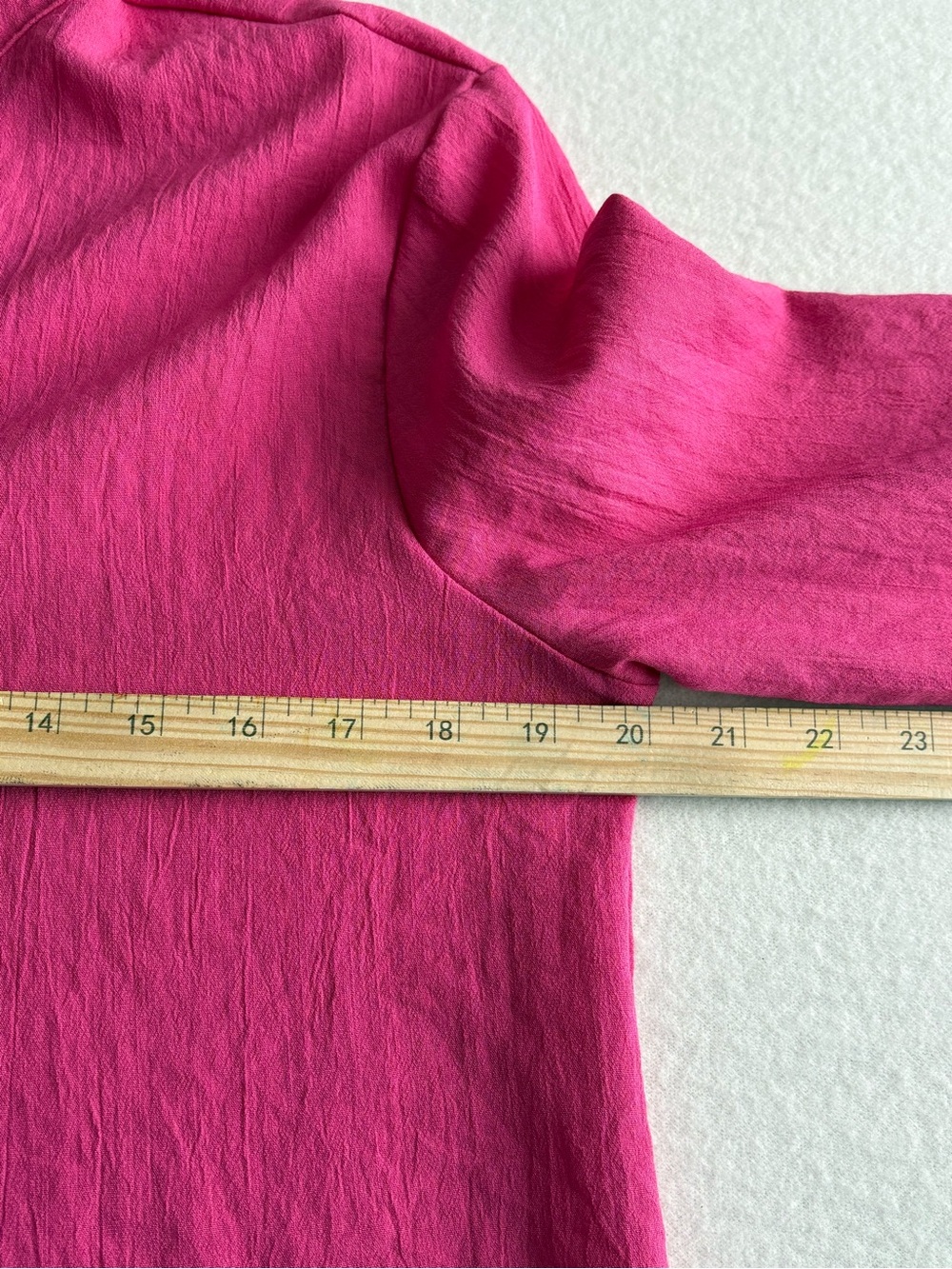 Fuchsia Button-Front Collared Blouse - Picture 8 of 9